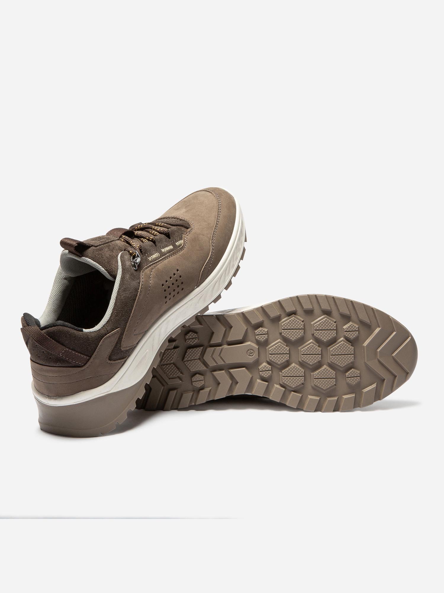 Tennis Homme Imperméable Semelle Crantée Cuir Marron
