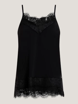 Camisola de renda com alças finas