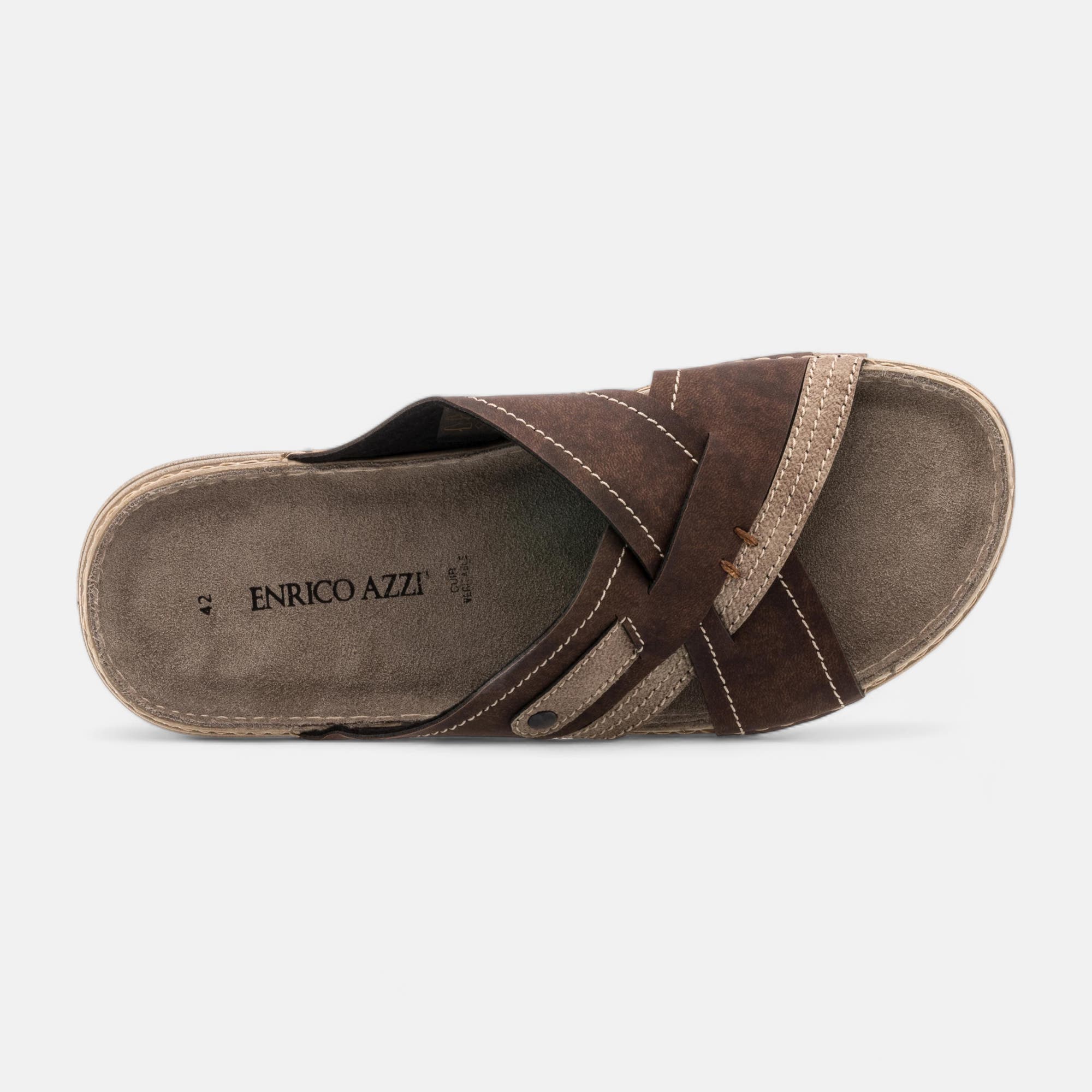 Nu-pieds Homme marron