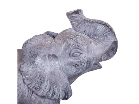 Éléphant décoratif en magnésie gris 35x26x40h