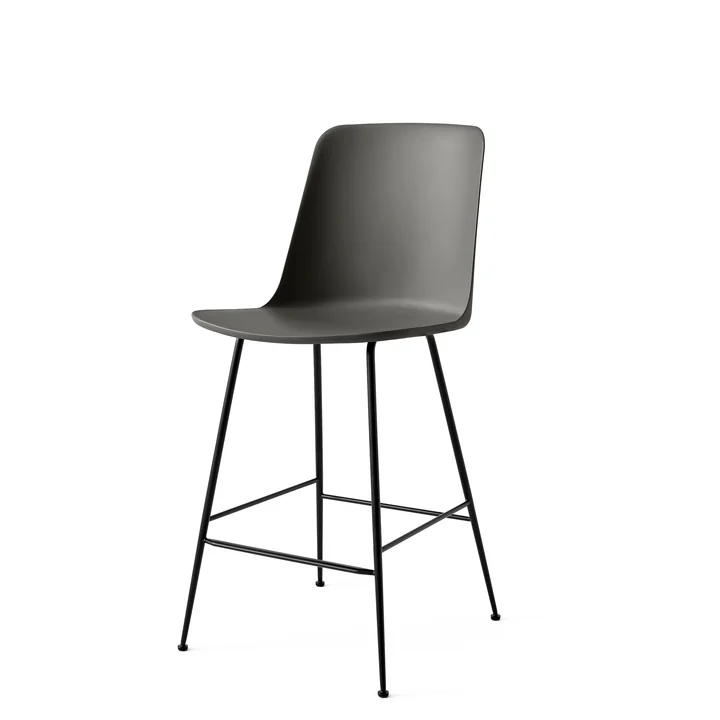 &Tradition - Rely HW91 Barstuhl, stone grey / schwarz