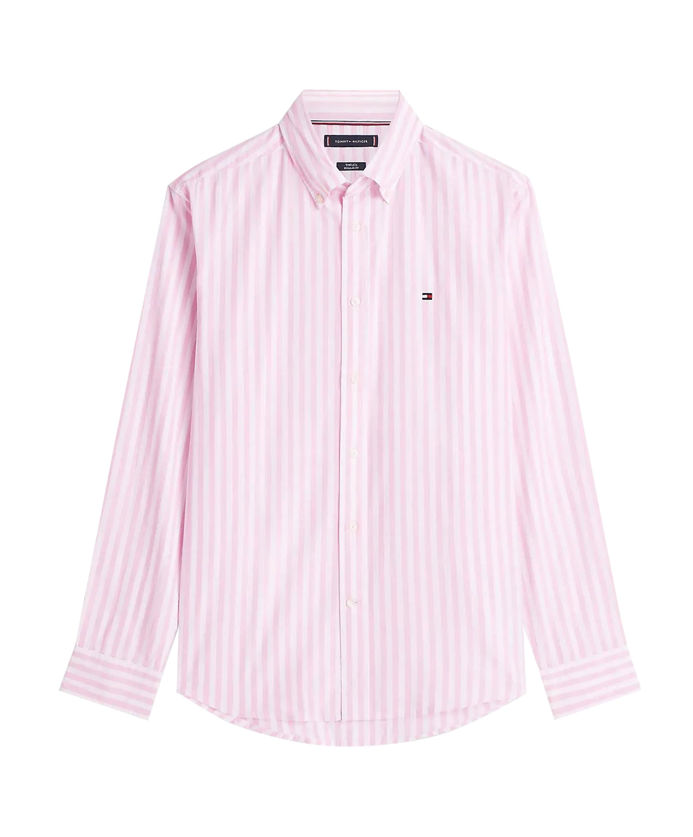 Tommy Hilfiger Heren overhemd lange mouw roze