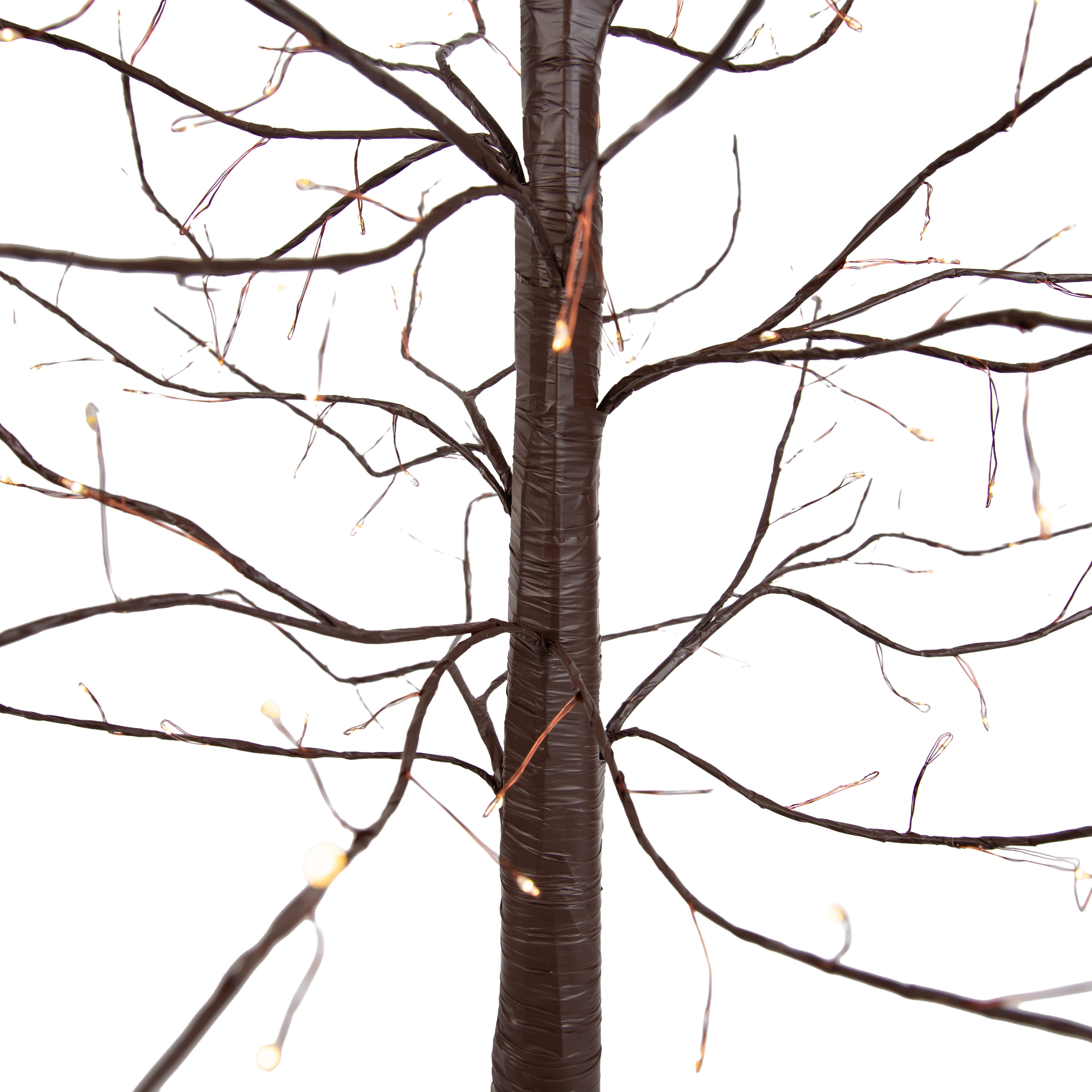 Kerst vloerlamp bruin boom 180cm incl. LED met timer IP44 - Ki