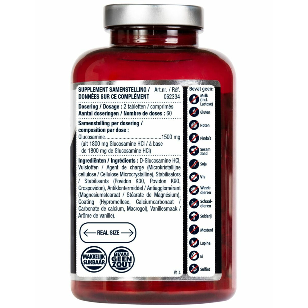 2x Lucovitaal Glucosamine Vegan Puur 120 tabletten