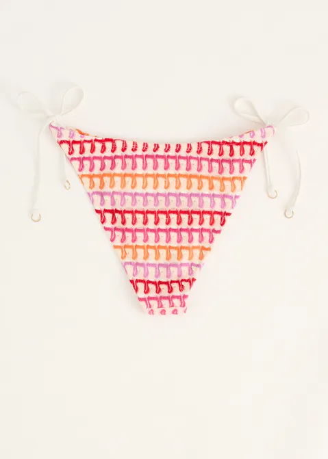 Bikini broekje met crochet assorti (ASSOR)