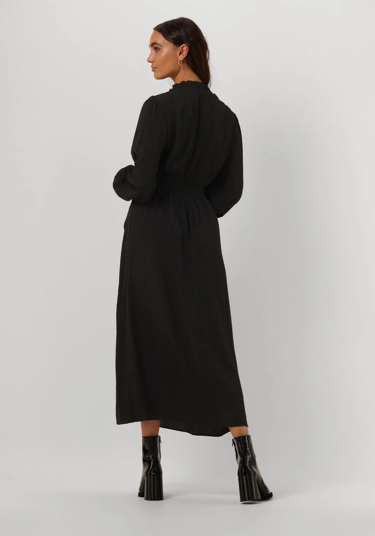 CO\\'COUTURE zwarte co'couture midi jurk ninette smock floor dress