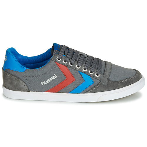 hummel - SLIMMER STADIL LOW - Gris / Bleu / Rouge