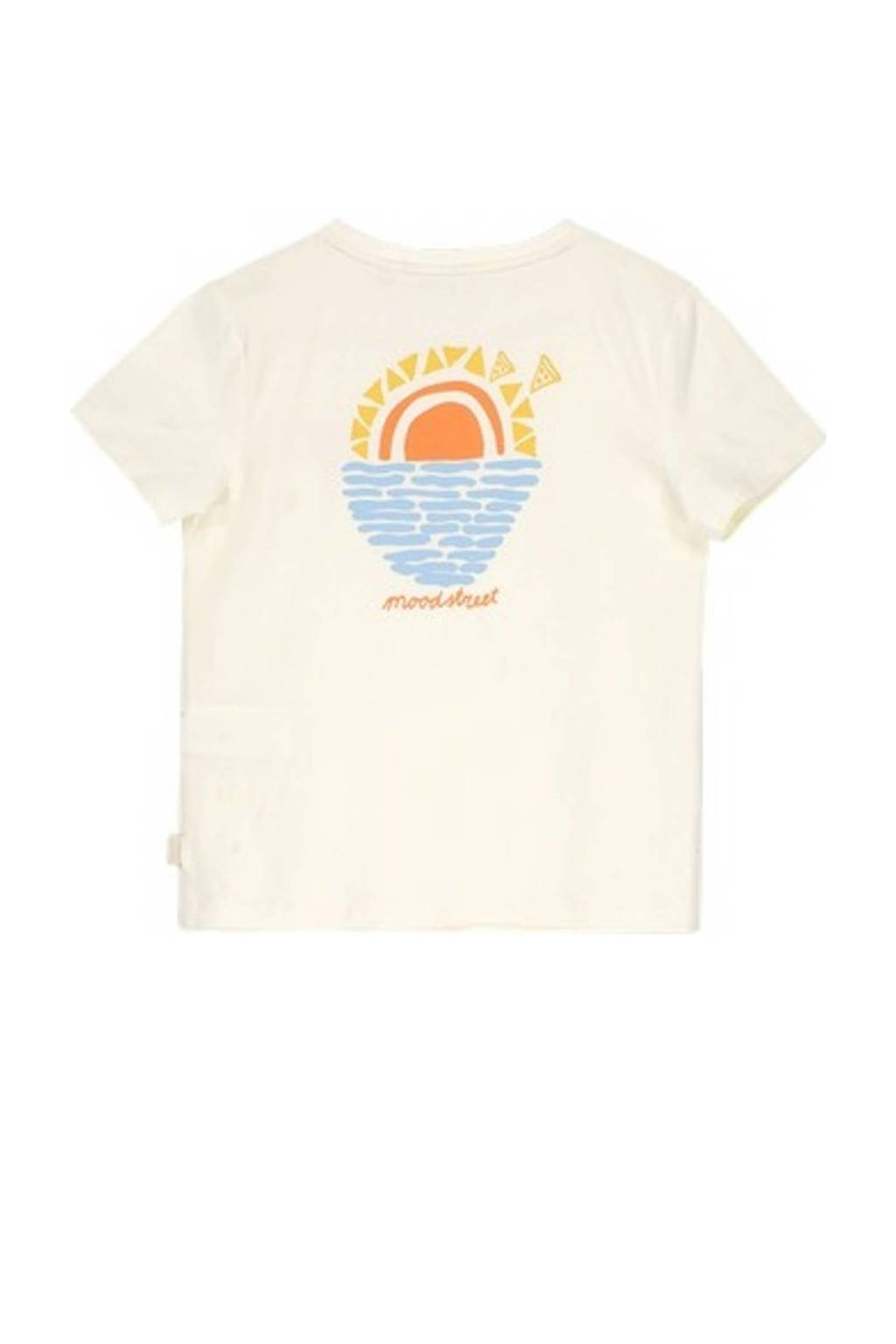 Moodstreet T-shirt met backprint offwhite