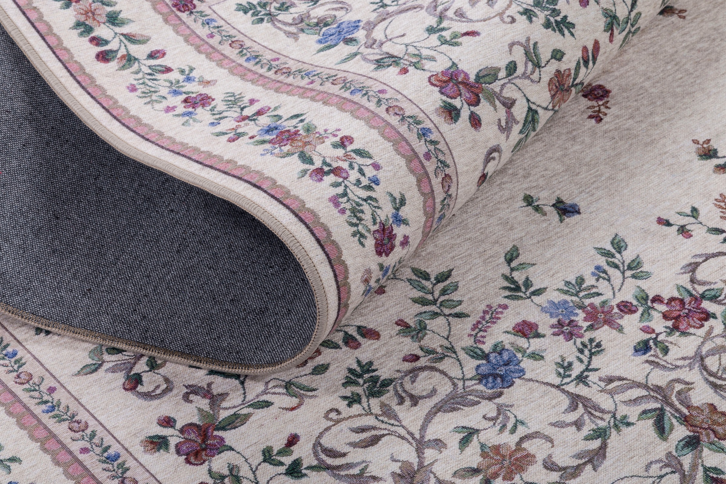 Gino Falcone Orientteppich »Viola GF046« rechteckig 3 mm Höhe in Pastell Farben, ideal im Wohnzimmer & Schlafzimmer