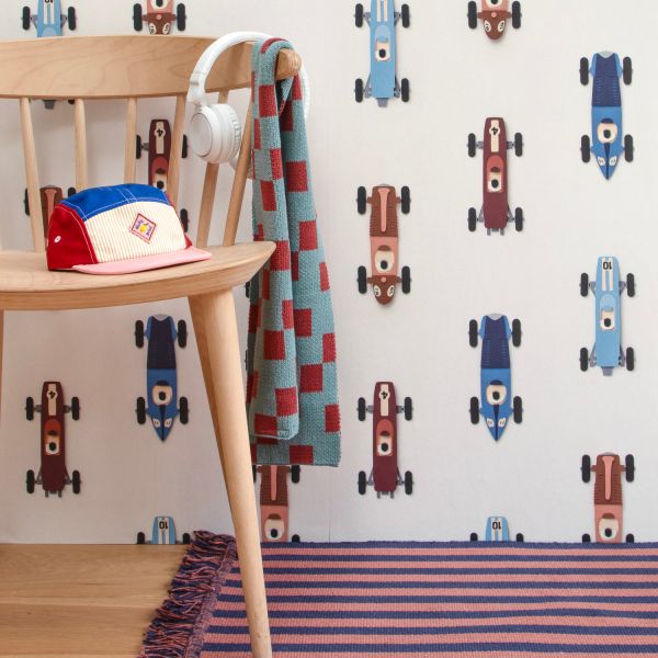 Studio Ditte Raceauto Behang - Blauw