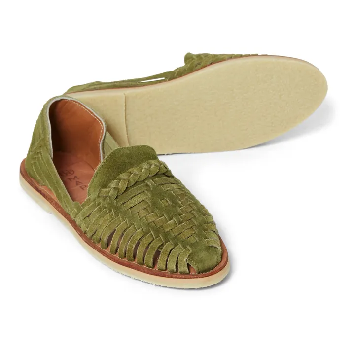 Mapache Sandales Alegre Suede | Vert olive