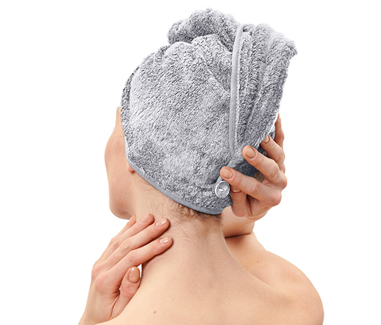 Turban-Handtuch, grau