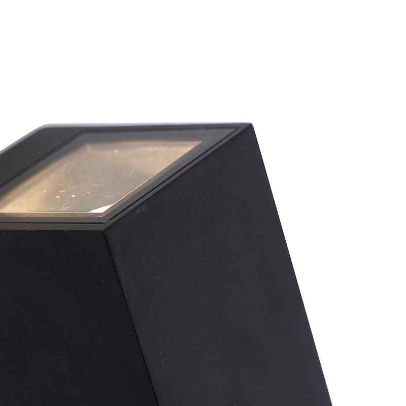 Moderne wandlamp zwart 2-lichts AR70 IP54 - Baleno