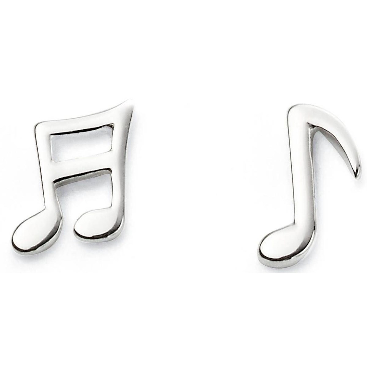 Boucle d'oreille note de musique en argent 925/1000
