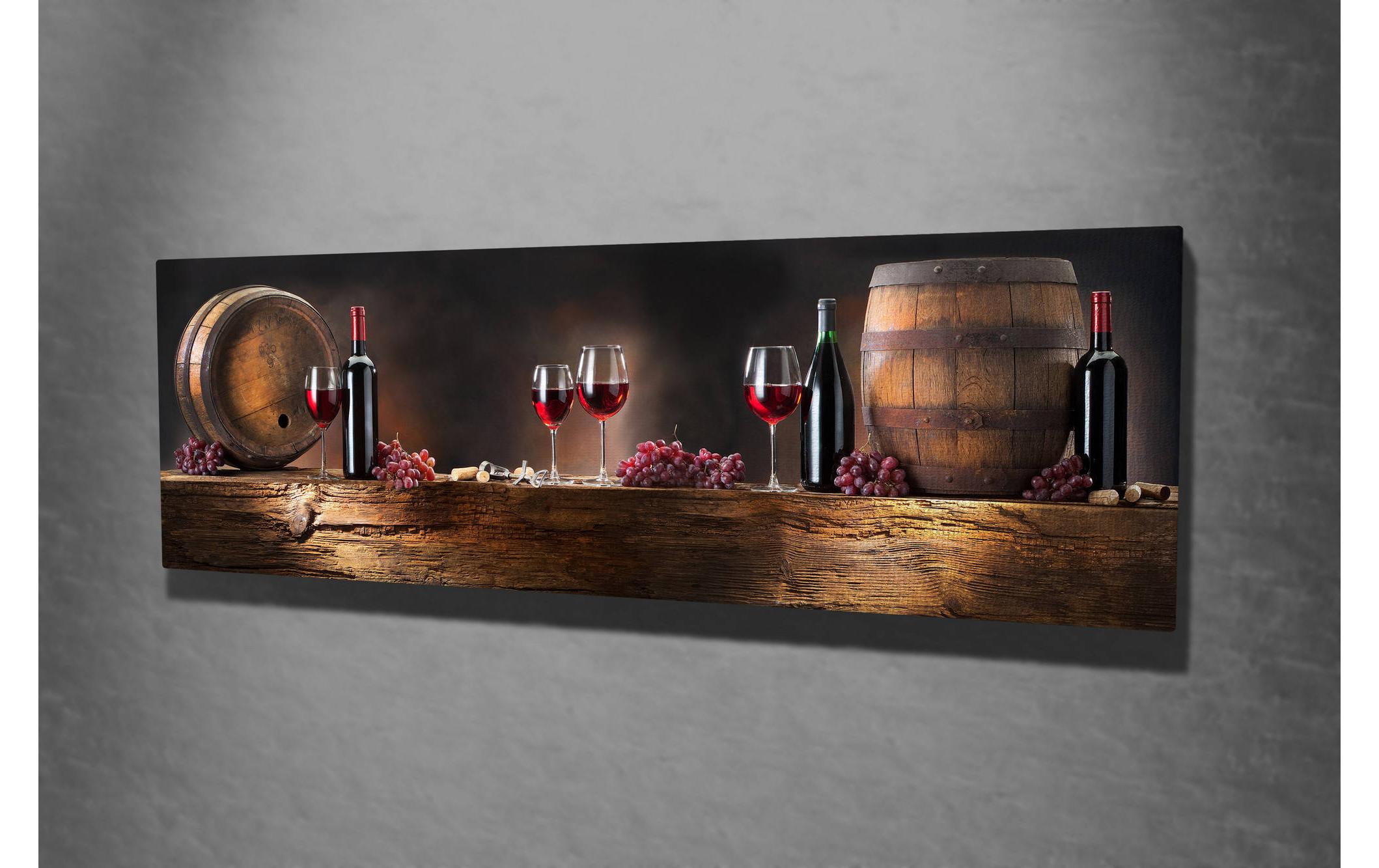 Bild Wein 30 x 80 cmDekorative Leinwandmalerei