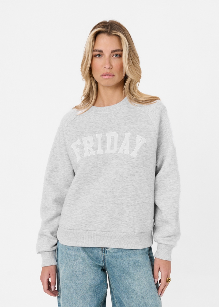 Friday sweater lichtgrijs