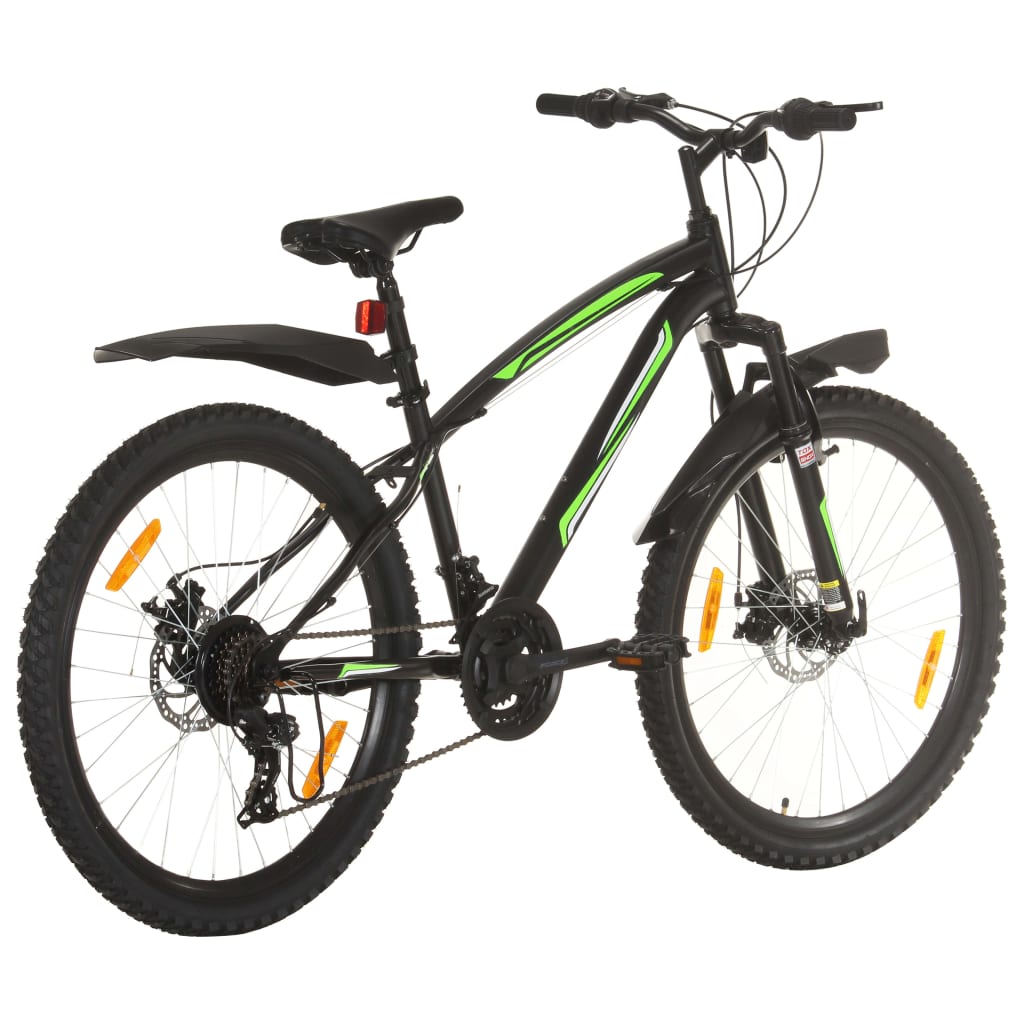 Bicicleta de montanha Vidaxl, 21 velocidades, roda de 26 polegadas (46 cm).