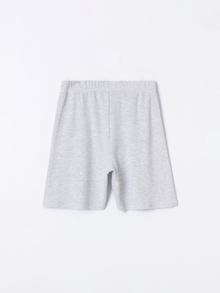 Conjunto de pijama texturizado - Cinza mesclado
