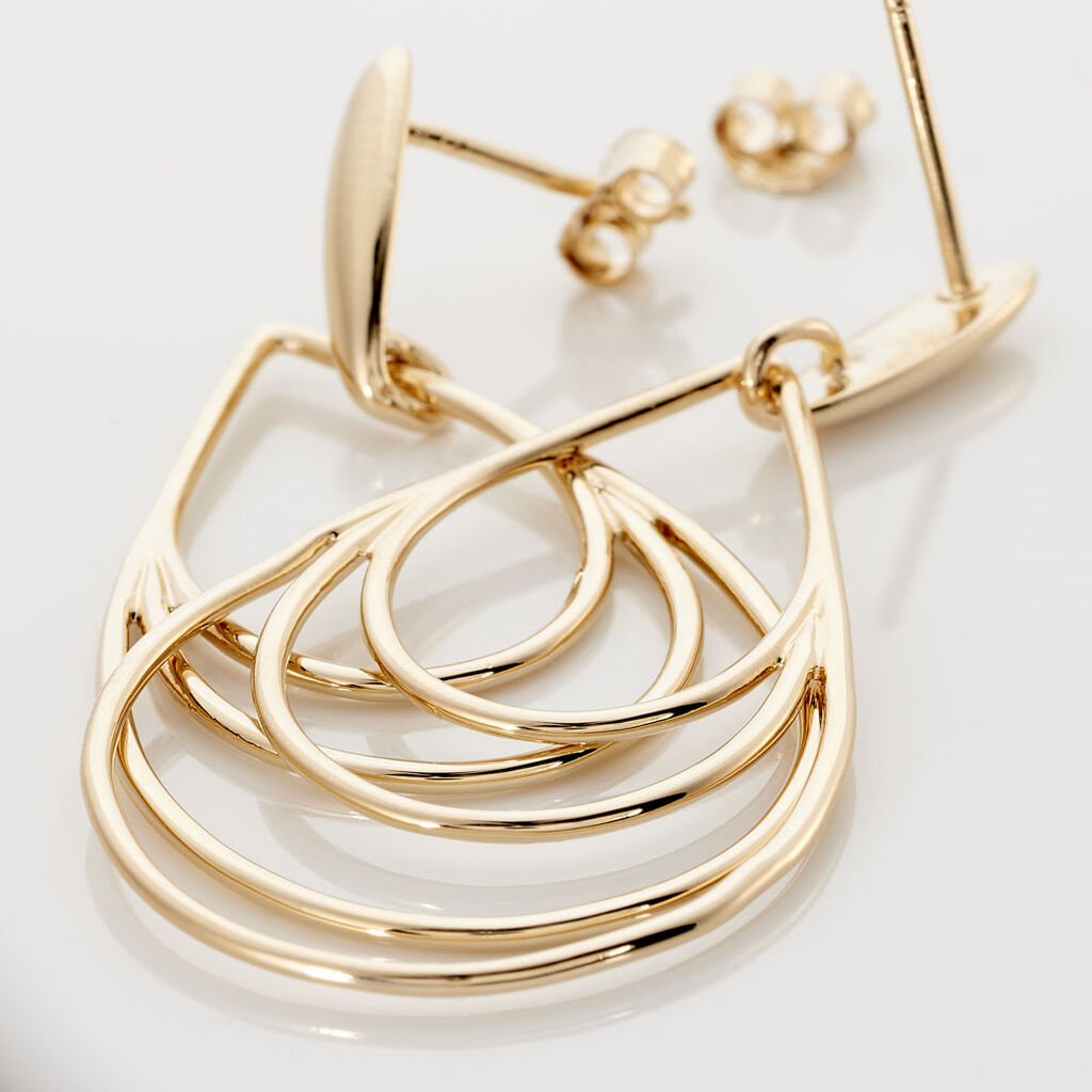Boucles D'oreilles Pendantes Jenyfer Plaqué Or Jaune