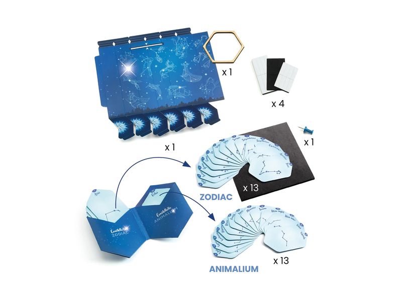 DJECO Bastelset DIY Sternenkonstellationen Box mit zu kreierenden Sternenbildern