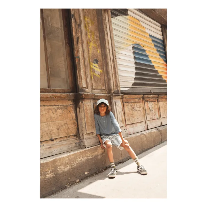 Louis Louise Kurta Oncle Gaze de Coton | Bleu
