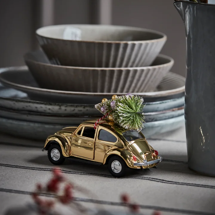 House Doctor - Xmas Cars Deko-Autos, 5,5 cm / gold