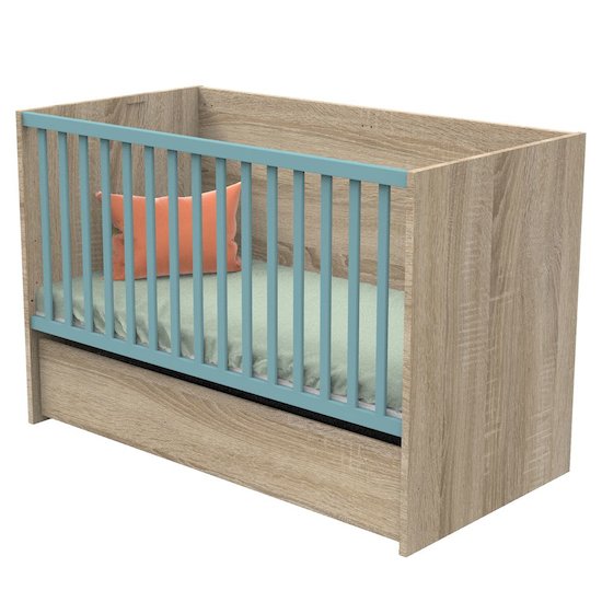 Nova new tiroir de lit sur roulette 70x140   Bois        de               Sauthon Baby's Sweet Home