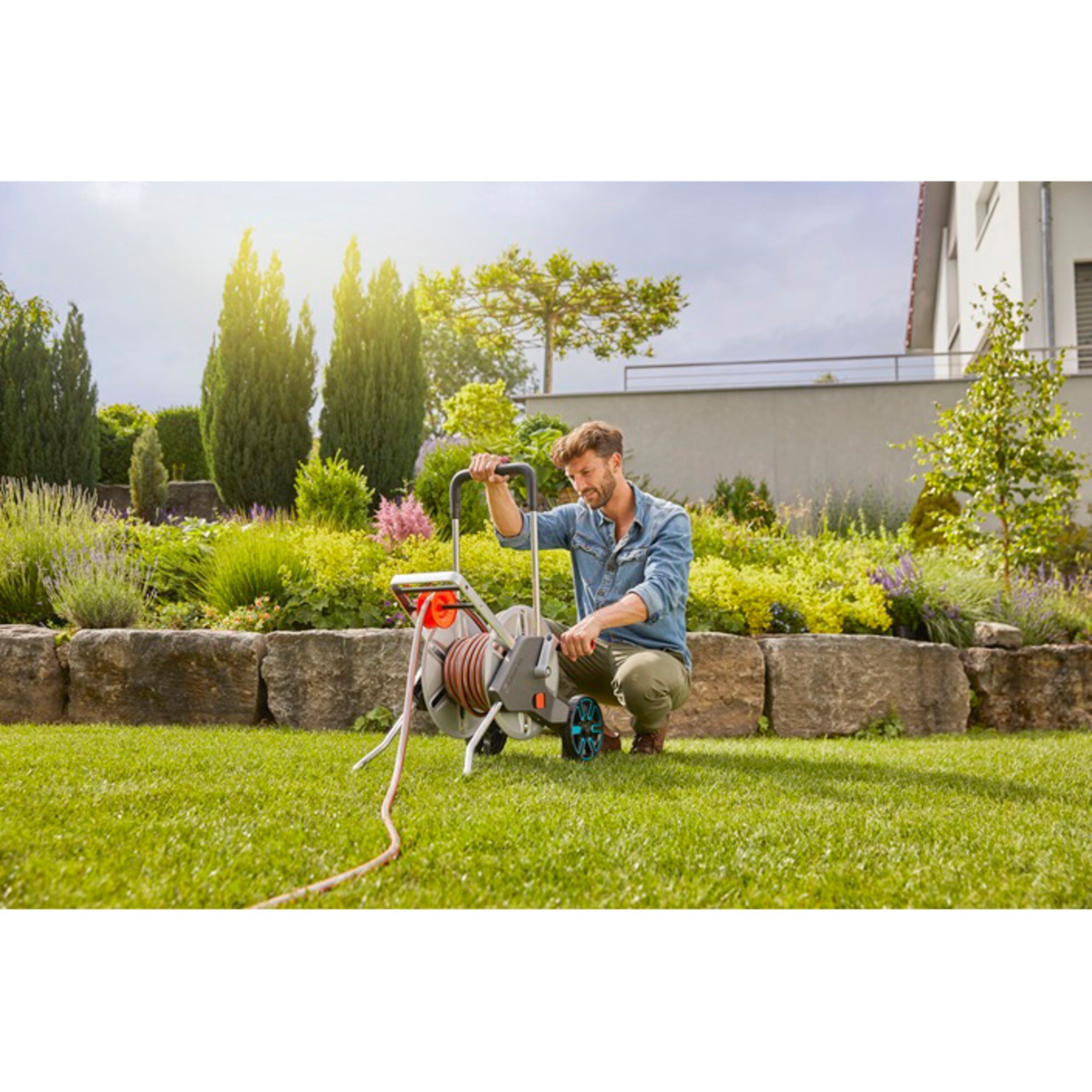 GARDENA Schlauchwagen Schlauchwagen CleverRoll M Easy Metall Set