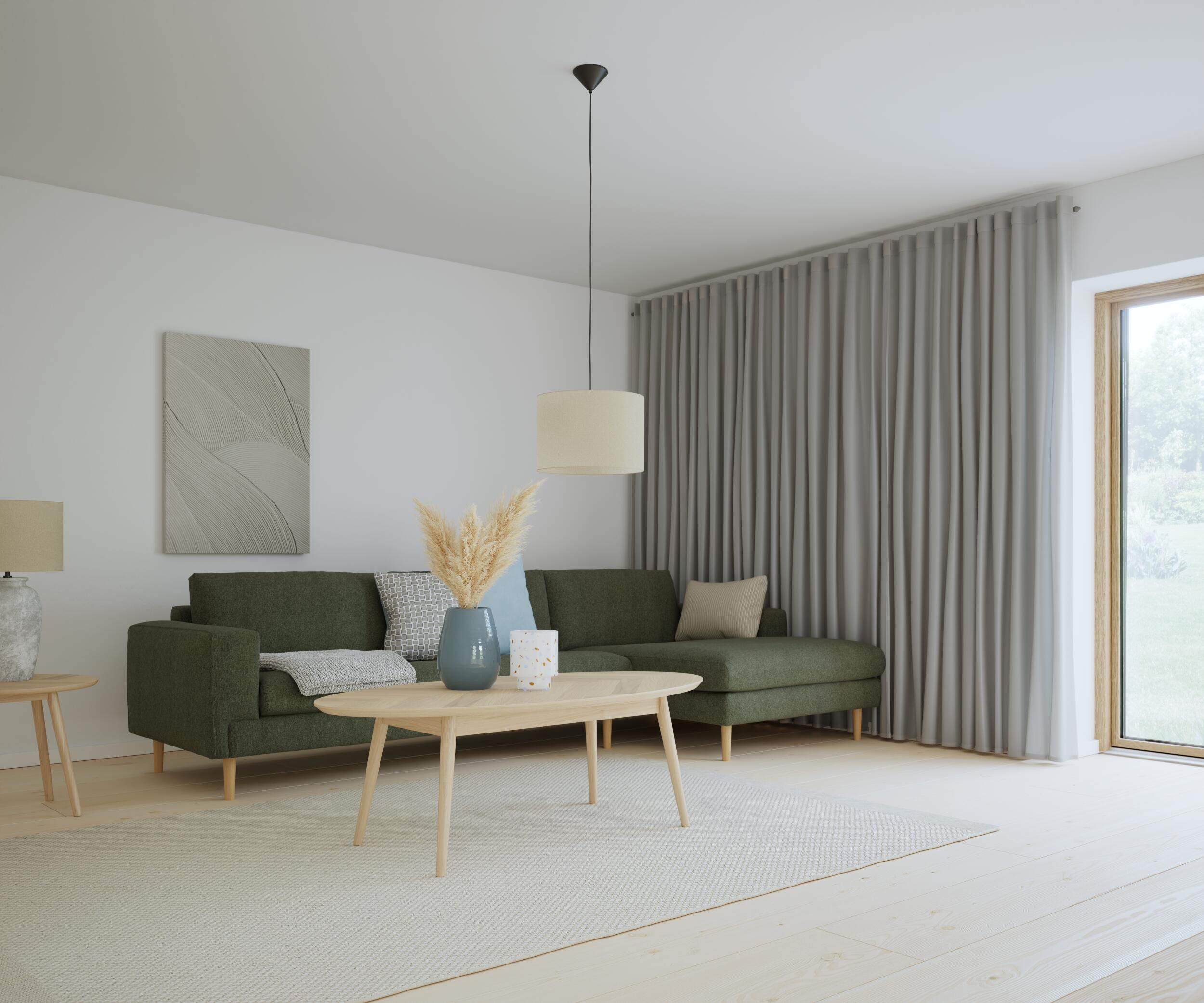 Nyland højrevendt sofa med chaiselong