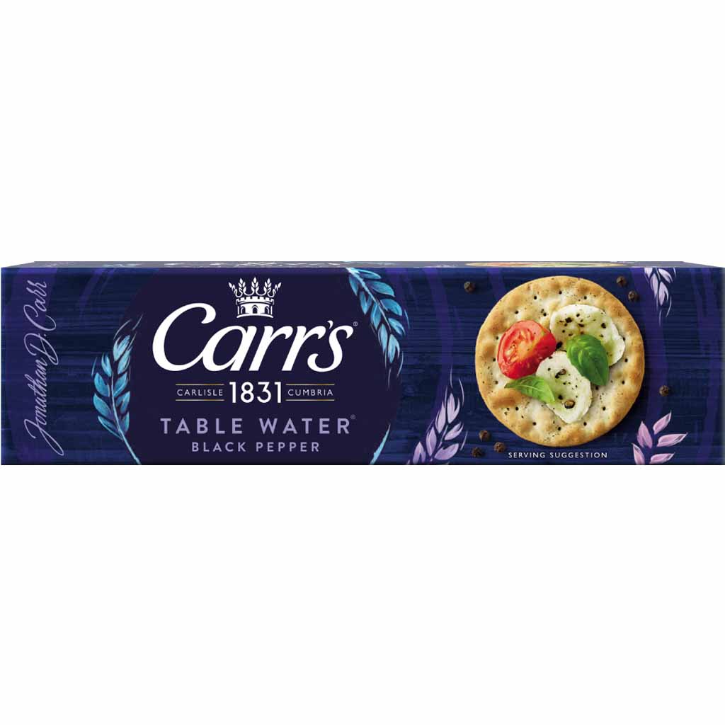 Carr's Cracker Table Water Black Pepper 125g MHD:1.3.25