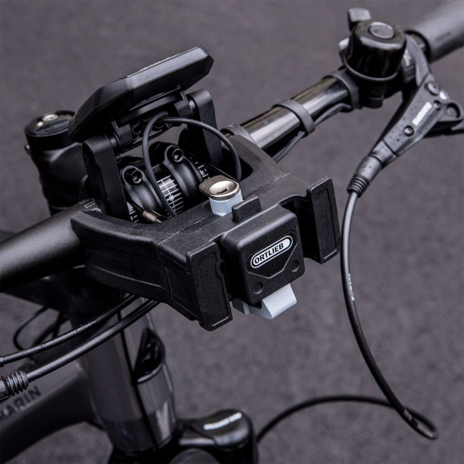 Ortlieb Handlebar Mounting-Set E-Bike with Lock black