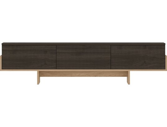 CONCEPT1 - Meuble TV Hege noyer chene saphir 180 x 30 x h44,6 cm