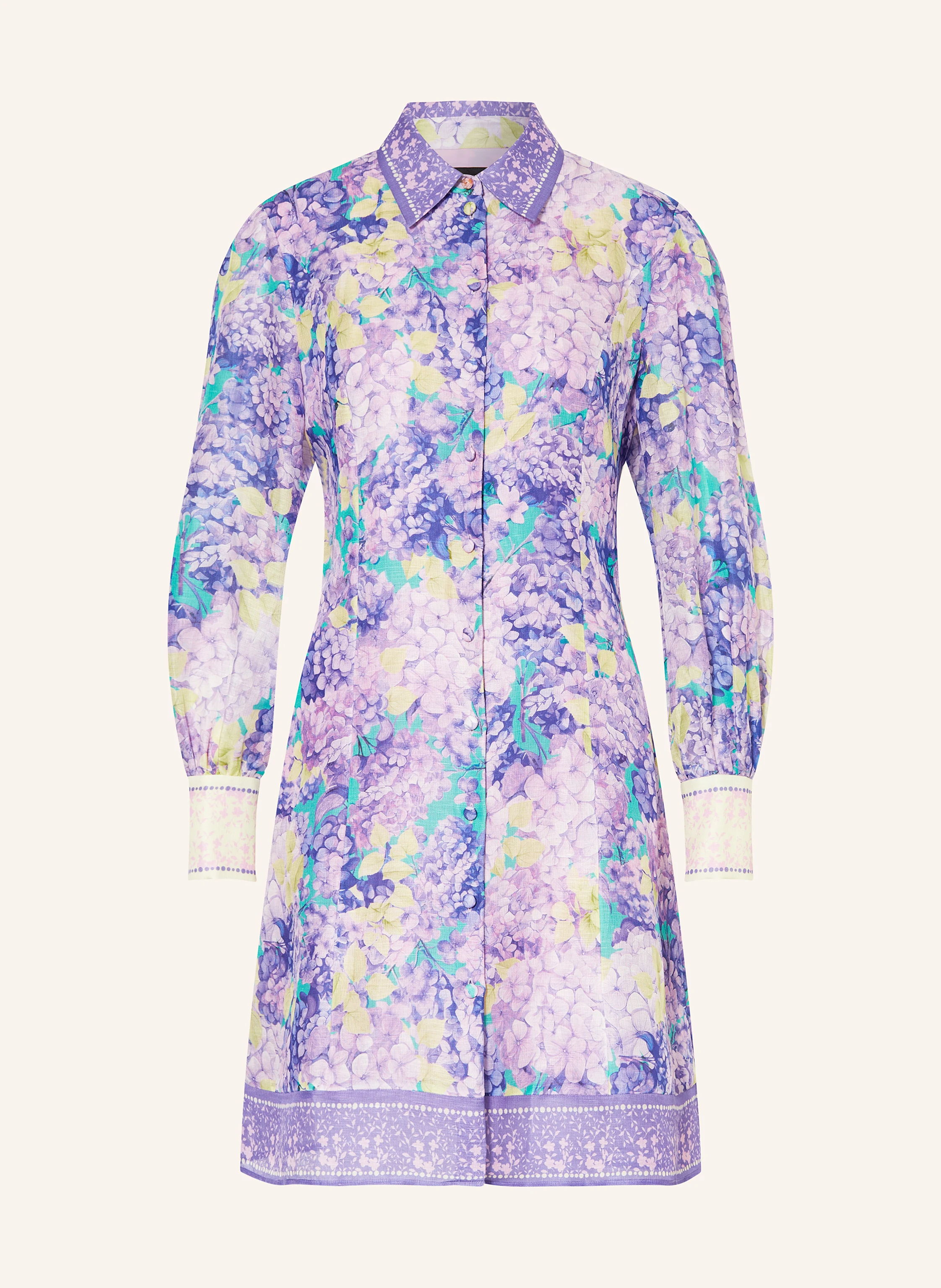 MARC CAIN Hemdblusenkleid mit Seide und Leinen