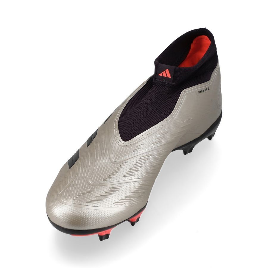 adidas Predator League Laceless FG Vivid Horizon - Argenté/Aurora Black/Turbo