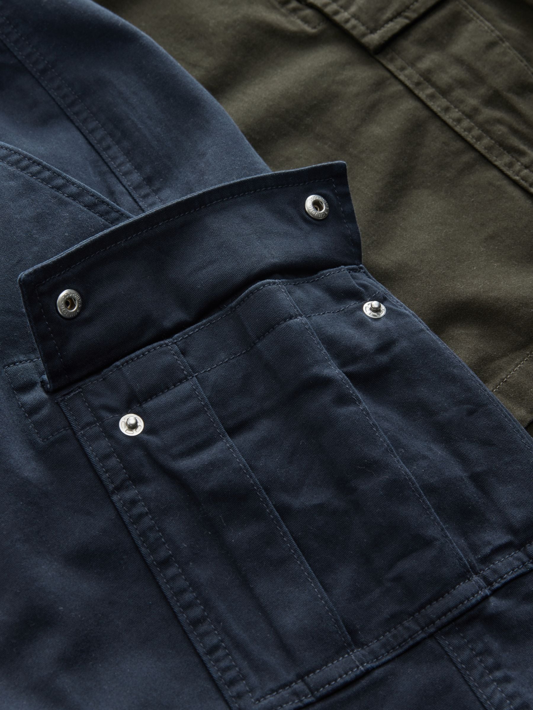Marineblauw/kaki - Stretchy Korte cargobroek