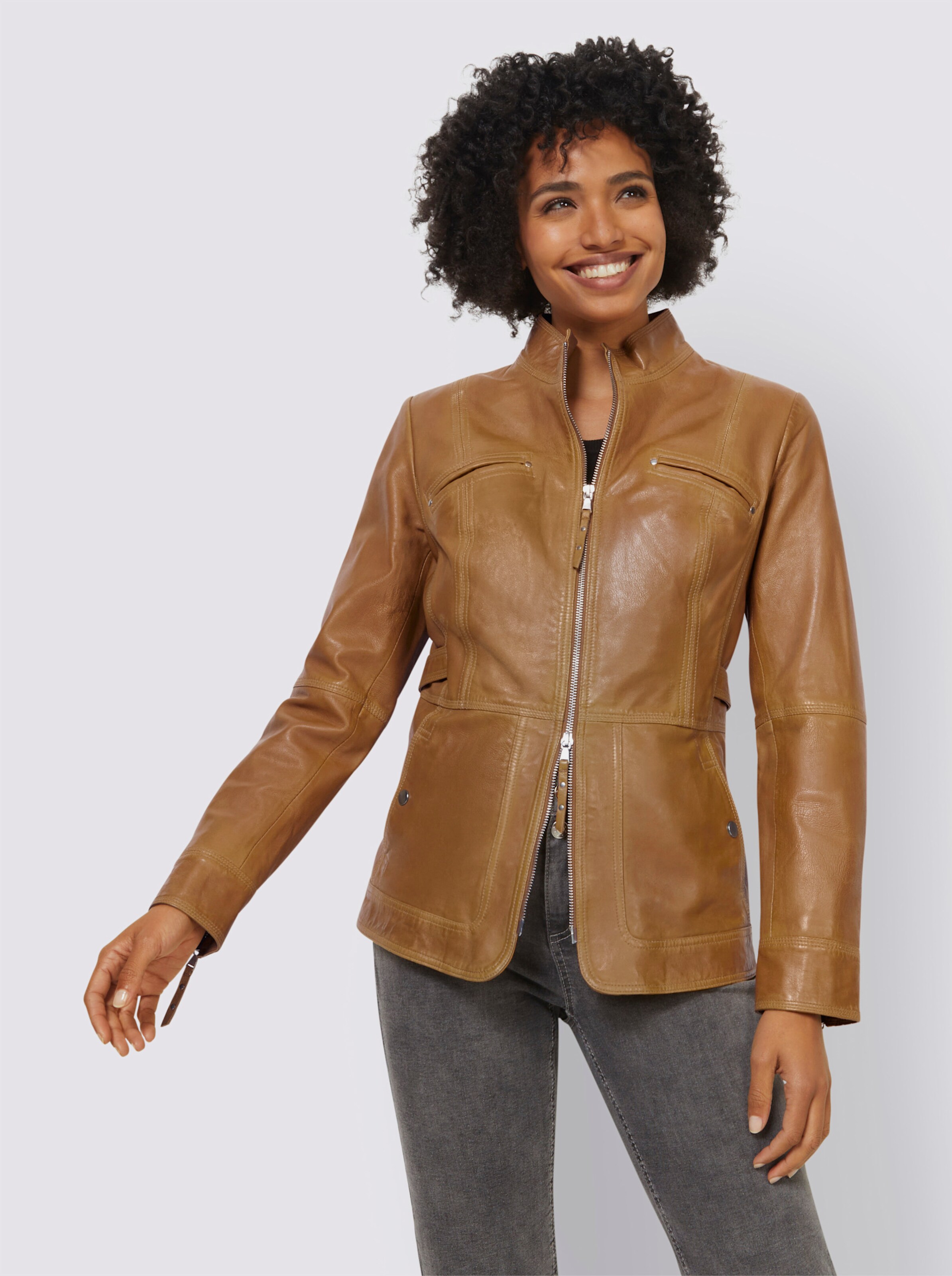 Leder-Jacke