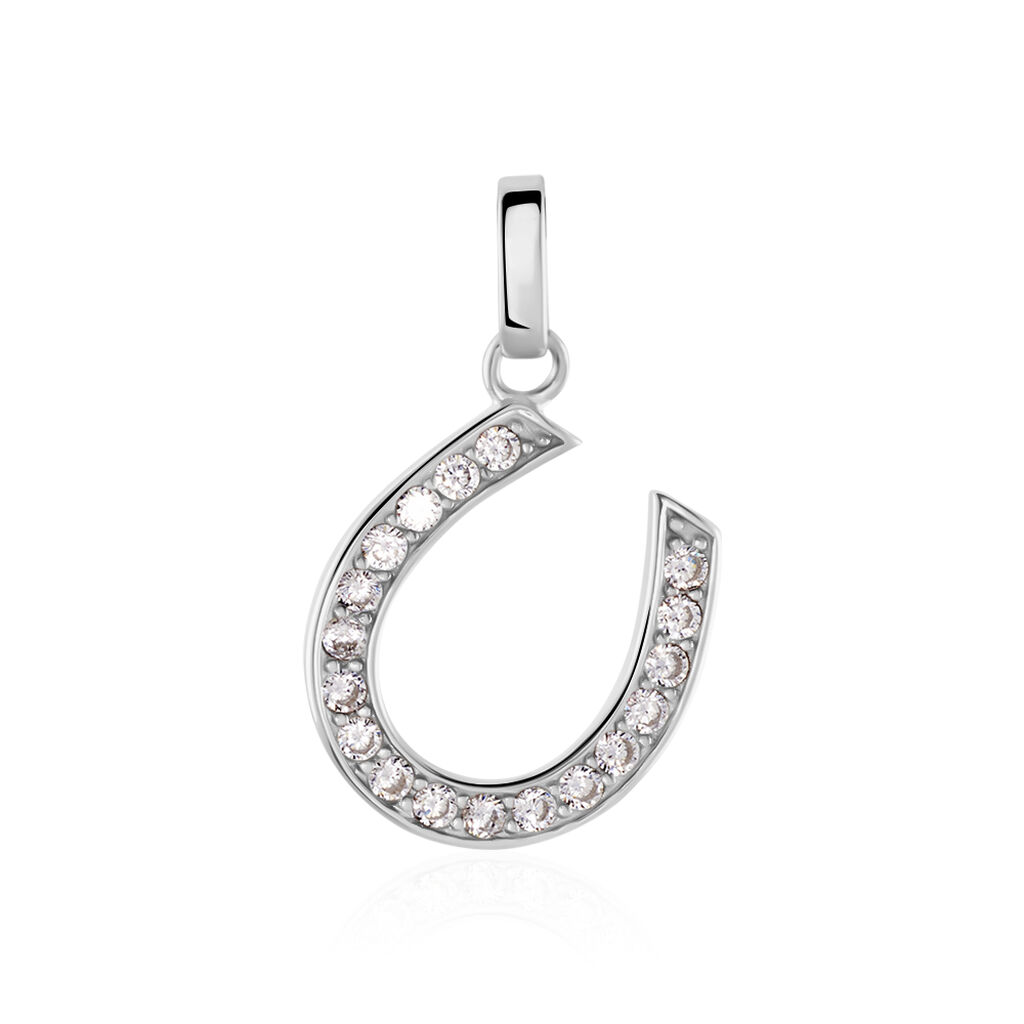 Pendentif Amelot Argent Blanc Oxyde De Zirconium