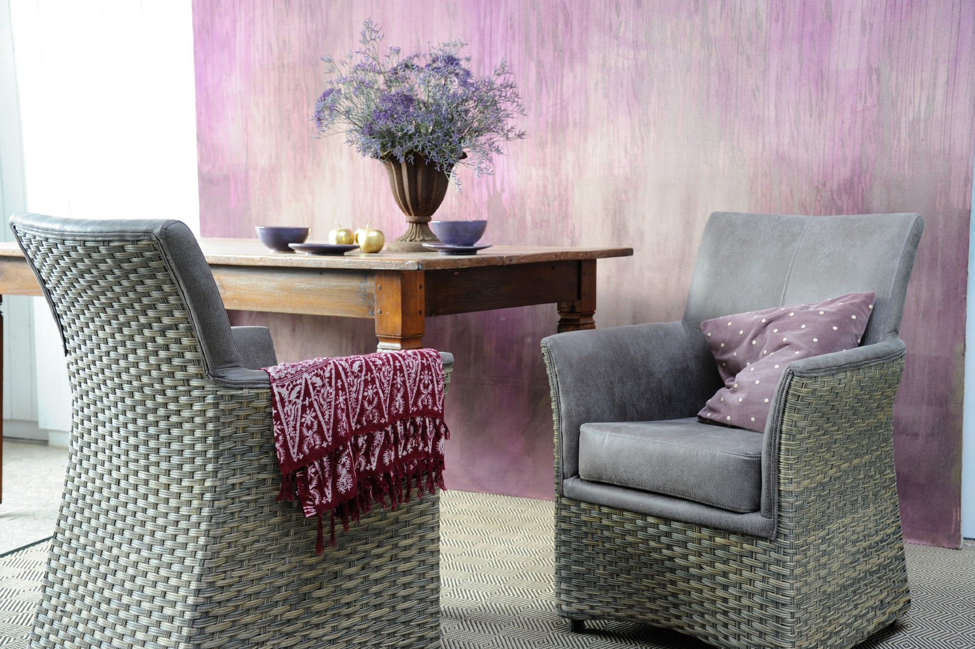 Rattan-Armlehnsessel 