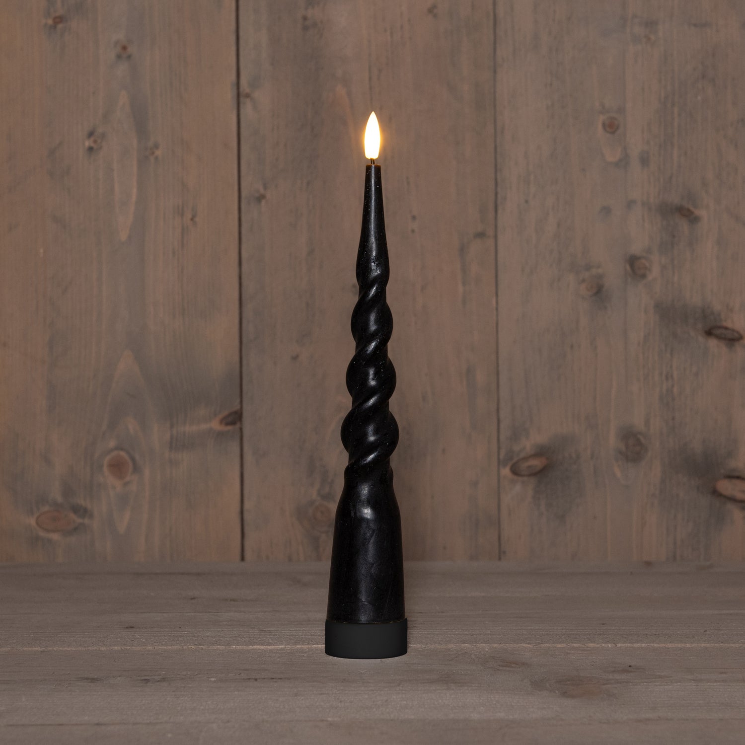 Anna's Collection LED dinerkaars Swirl zwart D 2 H 29 cm