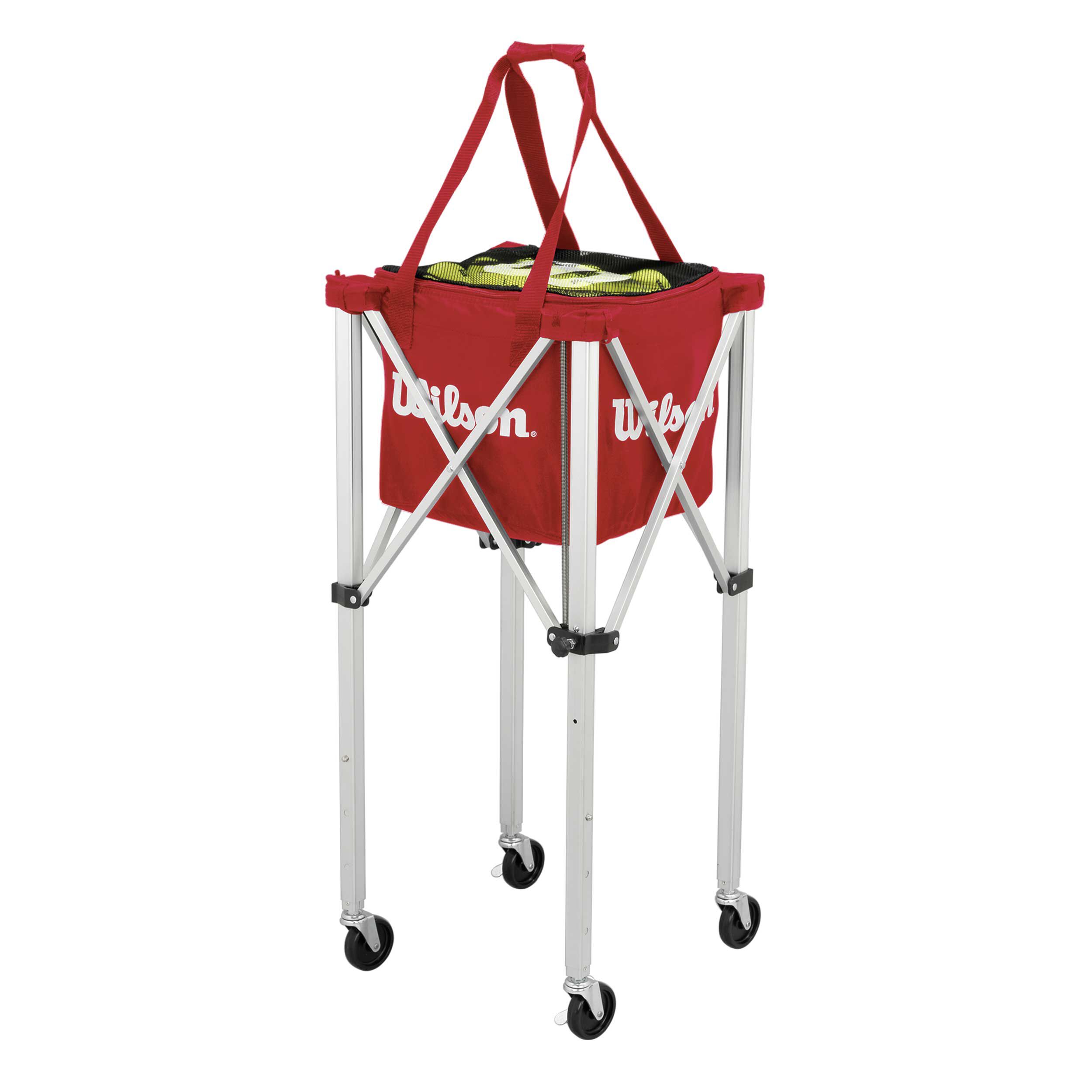 Wilson Tennis Teaching 150 Chariot À Balles Avec Roulettes - Rouge