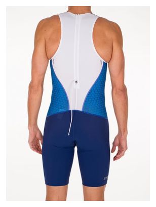 Combinaison de Triathlon Z3R0d Homme Racer Bleu et Blanc