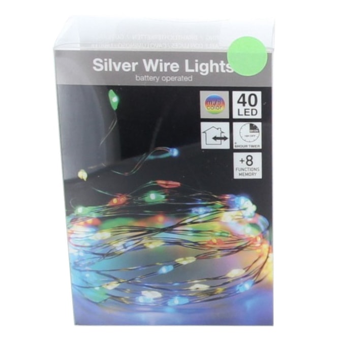 40er LED Lichterdraht - ca. 1,95 m - bunt