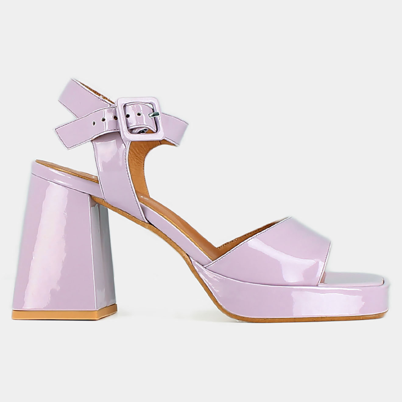 Jonak Sandales en Cuir verni Divina lilas - Talon 9 cm
