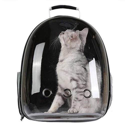 Mochila vermelha para transporte de cápsulas
