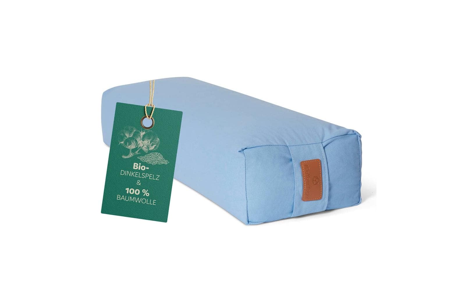 Yoga-Bolster Paravati Bio-Dinkelspelz, HellblauYoga-Zubehör