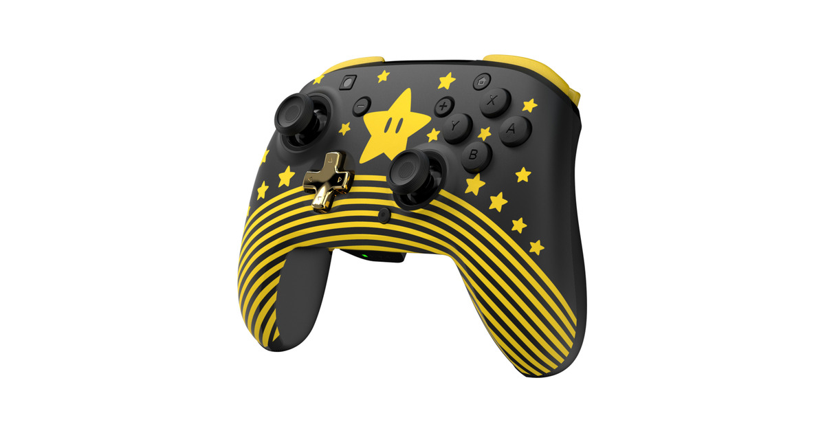 Turtle BeachRematch draadloze gamingcontroller – Super Mario Star  (Zwart, Nintendo Switch, Nintendo Switch Lite, Nintendo Switch - OLED-model, Nintendo Switch 2)