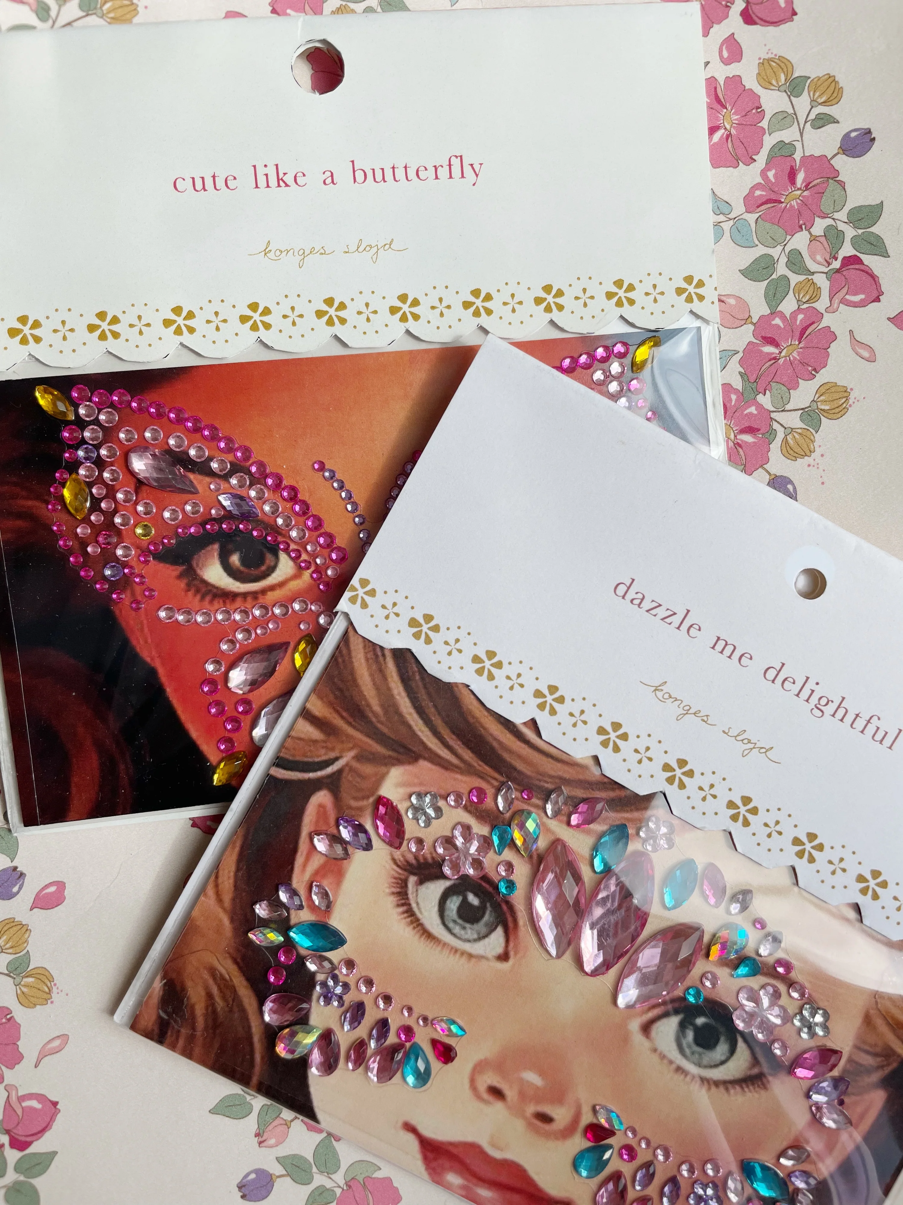 BUTTERFLY FACE JEWELS - MULTI - OS
