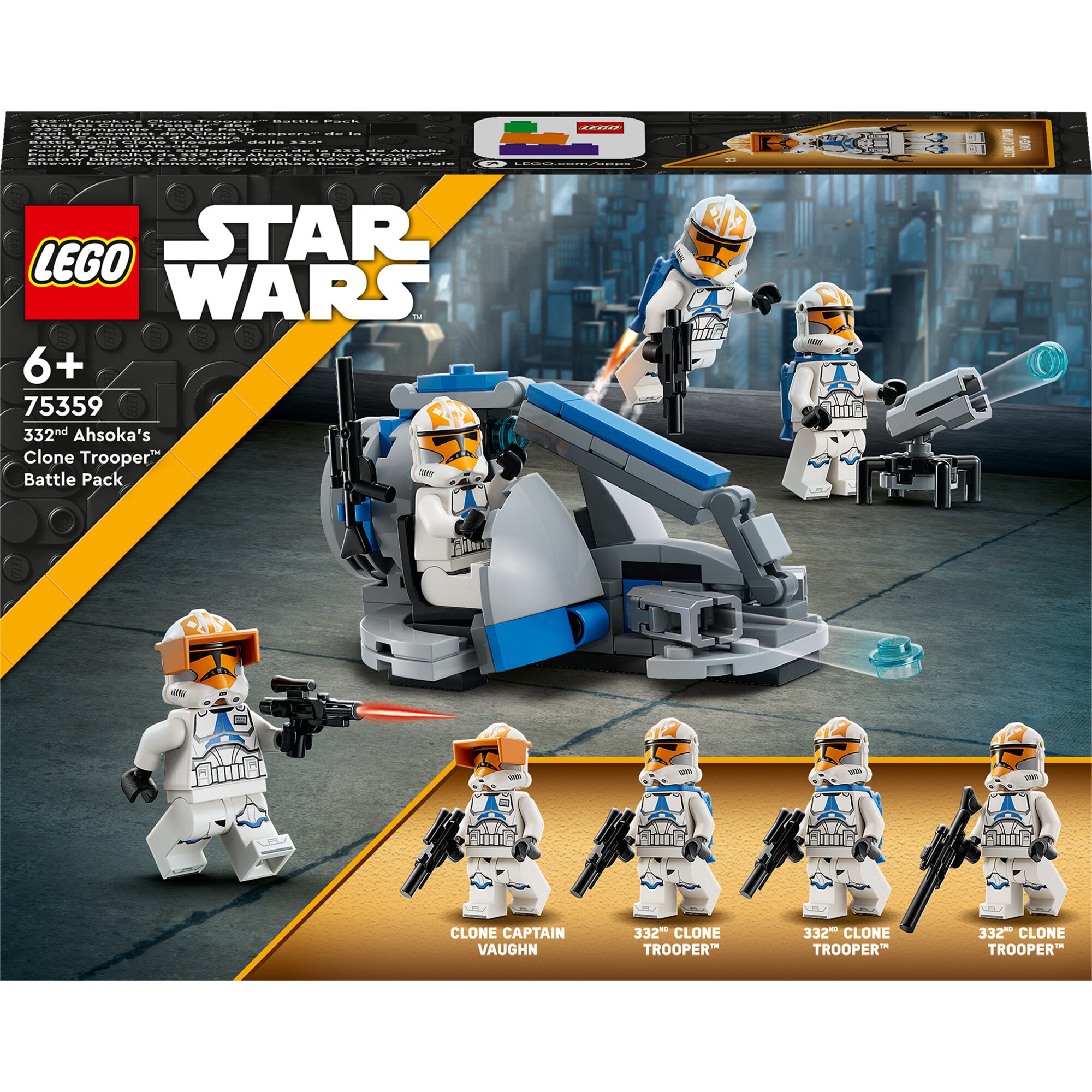 LEGO Konstruktionsspielzeug Star Wars Ahsokas Clone Trooper der 332. Kompanie - Battle Pack