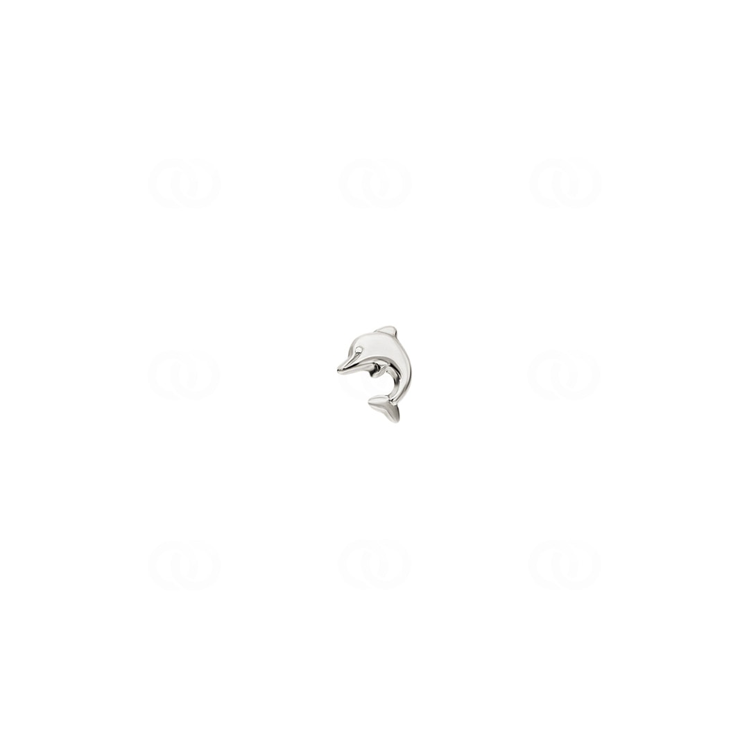 Nasenpiercing Spirale 750/18 K Weissgold Delfin