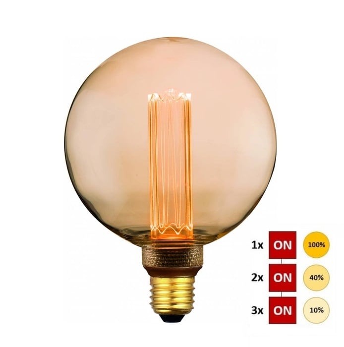 Freelight Led Lamp Gold Ã 125mm 4.3 Watt incl. 3-Step Dimmer